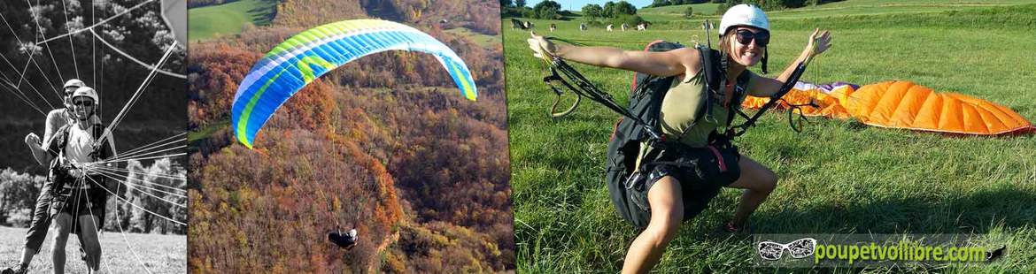 progression en parapente mont poupet salins les bains Jura