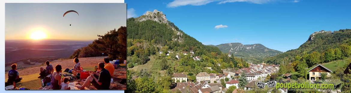 hebergements autour de salins les Bains parapente