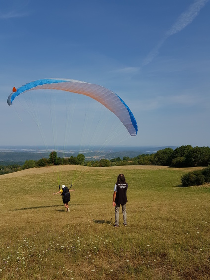 eric en guidage seance parapente poupet