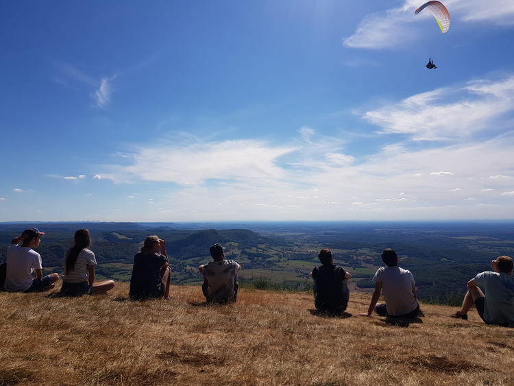 panorama vol parapente depuis décollage ouest poupet