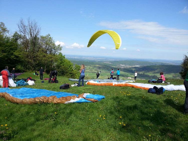 decollage lors de stage parapente poupet